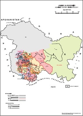 Administrative Map of Jammu & Kashmir