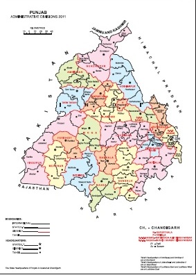 Administrative Map of Punjab