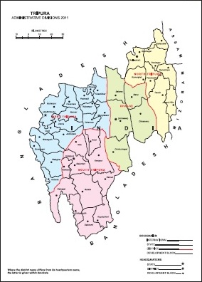 Administrative Map of Tripura