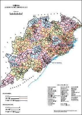 Administrative Map of Odisha
