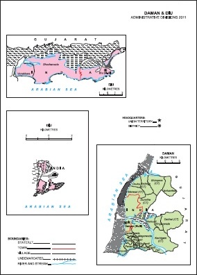 Administrative Map of Daman & Diu