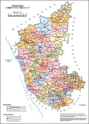 Administrative Map of Karnataka