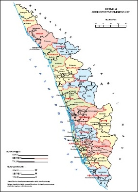 Administrative Map of Kerala