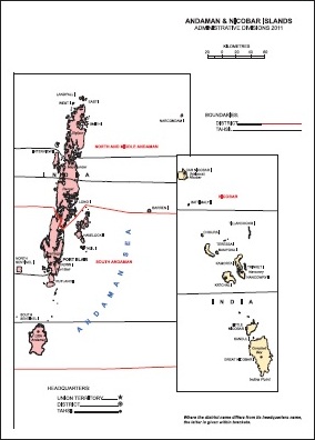 Administrative Map of Andaman and Nicobar Islands