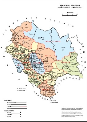 Administrative Map of Himachal Pradesh