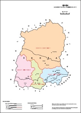 Administrative Map of Sikkim